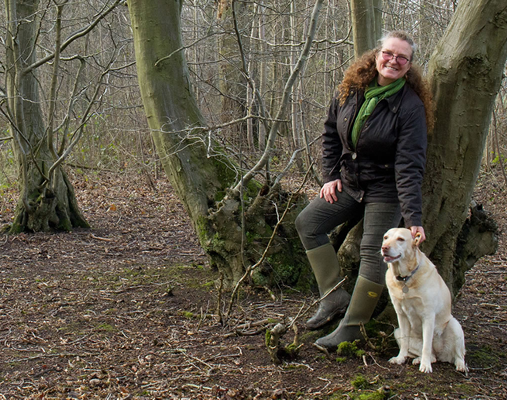 Alison K Arboriculture. Alison with friend in the trees.
